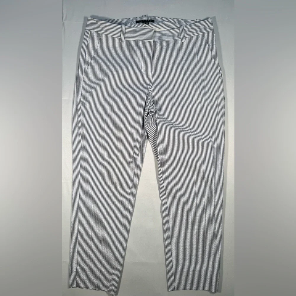 Theory Seersucker!! Women’s pants! Summer here I come❤️ old money - Picture 1 of 5